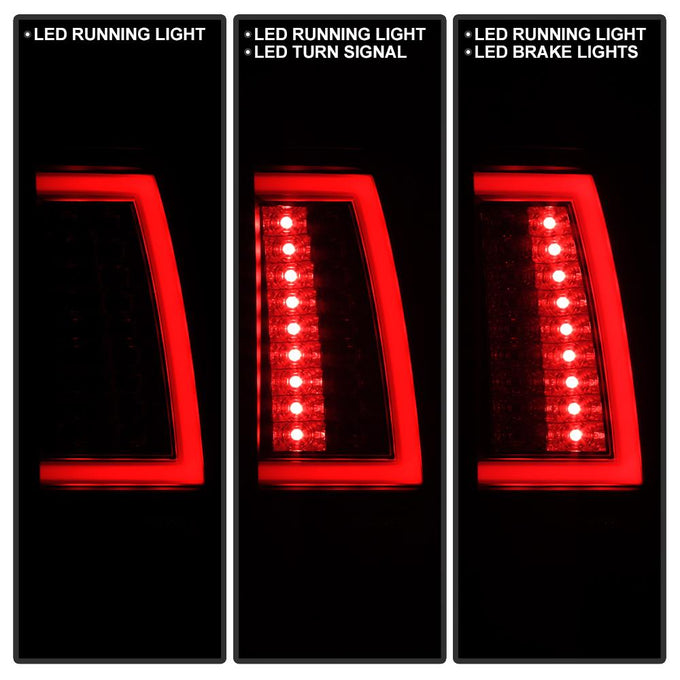 Version 2 Black Smoke LED Tail Lights <br>03-06 Chevy Silverado, 2007 Classic