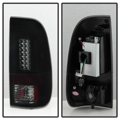 Black Smoke LED Tail Lights <br>08-16 Ford F250-F450 Super duty