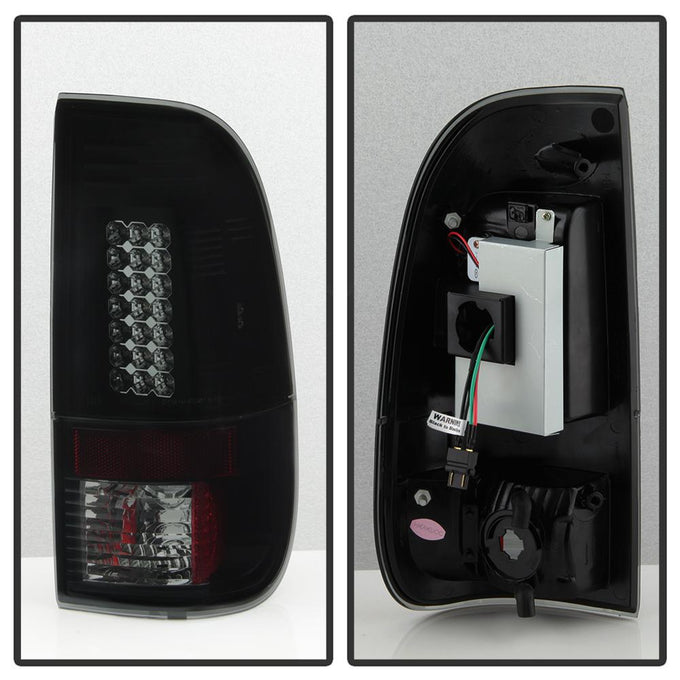 Black Smoke LED Tail Lights <br>08-16 Ford F250-F450 Super duty