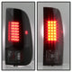 Black Smoke LED Tail Lights <br>08-16 Ford F250-F450 Super duty