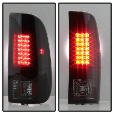 Black Smoke LED Tail Lights <br>08-16 Ford F250-F450 Super duty