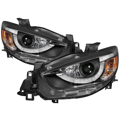DRL LED Black Projector Headlights <br>13-16 Mazda CX-5