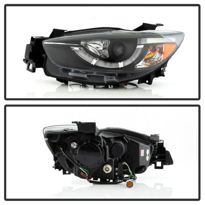 DRL LED Black Projector Headlights <br>13-16 Mazda CX-5