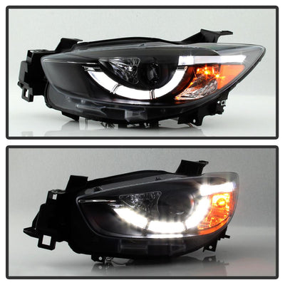 DRL LED Black Projector Headlights <br>13-16 Mazda CX-5