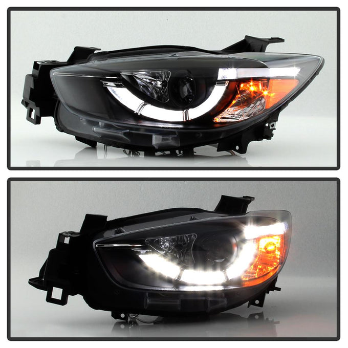 DRL LED Black Projector Headlights <br>13-16 Mazda CX-5