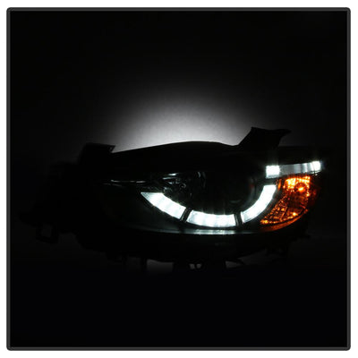 DRL LED Black Projector Headlights <br>13-16 Mazda CX-5