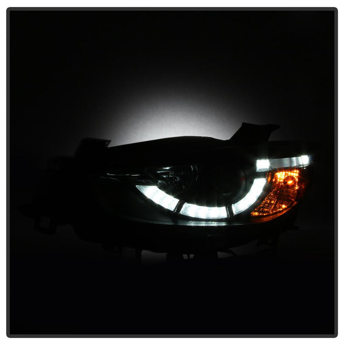 DRL LED Black Projector Headlights <br>13-16 Mazda CX-5