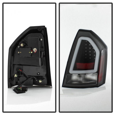 Version 2 Black LED Tail Lights <br>05-07 Chrysler 300