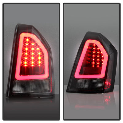 Version 2 Black LED Tail Lights <br>05-07 Chrysler 300