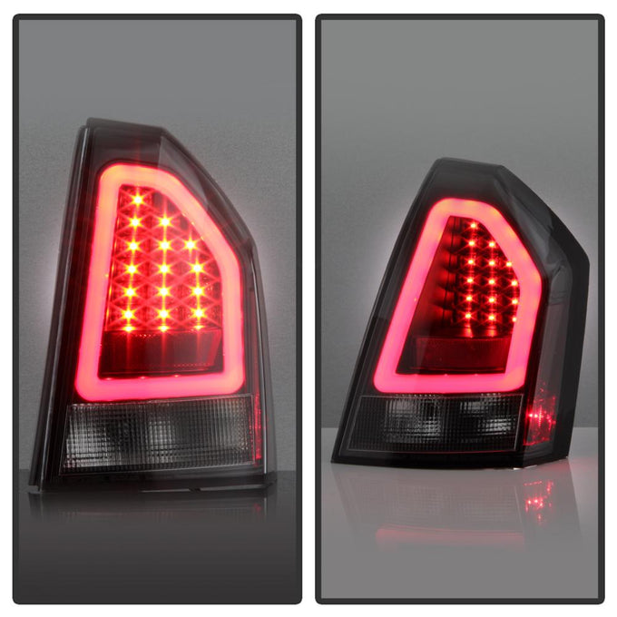 Version 2 Black LED Tail Lights <br>05-07 Chrysler 300