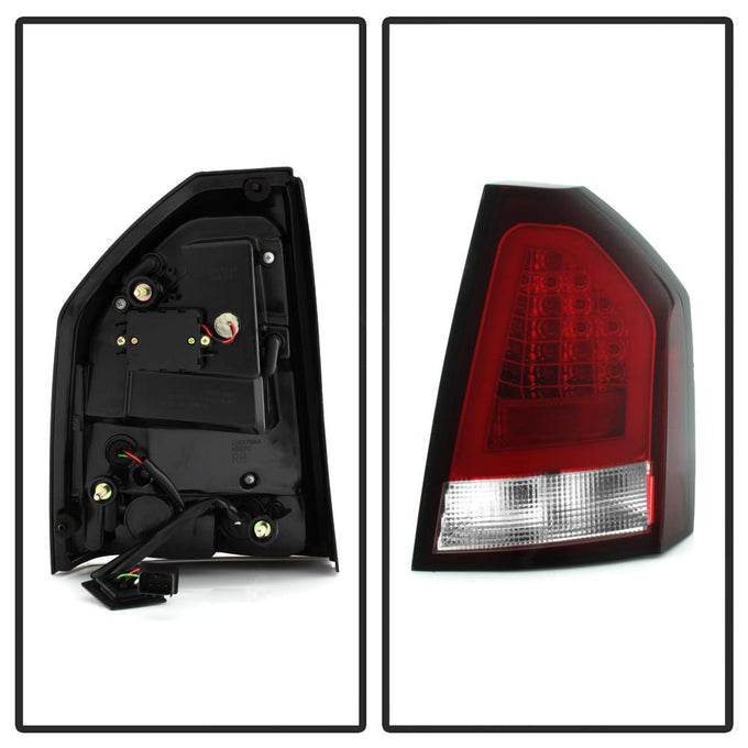Version 2 Red Clear LED Tail Lights <br>05-07 Chrysler 300