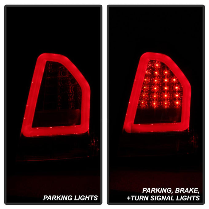 Version 2 Red Clear LED Tail Lights <br>05-07 Chrysler 300