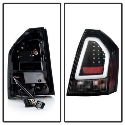 Version 2 Black LED Tail Lights <br>05-07 Chrysler 300
