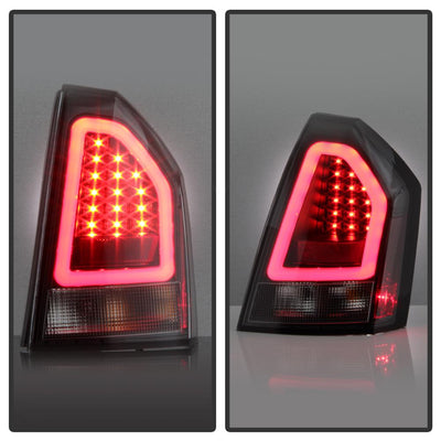 Version 2 Black LED Tail Lights <br>05-07 Chrysler 300