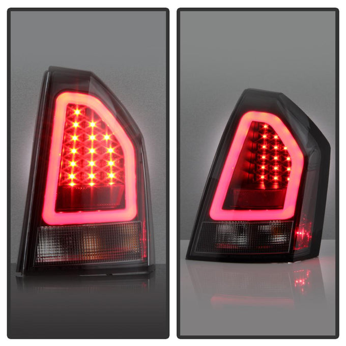 Version 2 Black LED Tail Lights <br>05-07 Chrysler 300