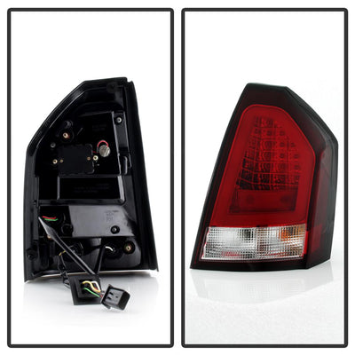 Version 2 Red Clear LED Tail Lights <br>05-07 Chrysler 300