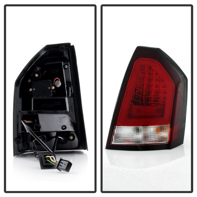 Version 2 Red Clear LED Tail Lights <br>05-07 Chrysler 300