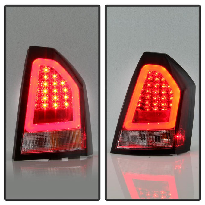 Version 2 Red Clear LED Tail Lights <br>05-07 Chrysler 300