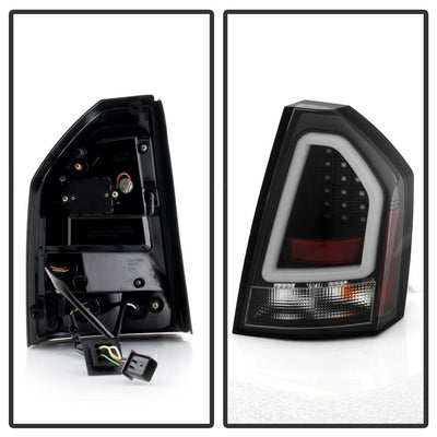 Version 2 Black LED Tail Lights <br>08-10 Chrysler 300