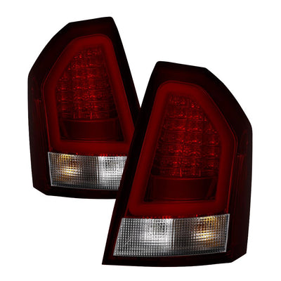 Version 2 Red Clear LED Tail Lights <br>08-10 Chrysler 300