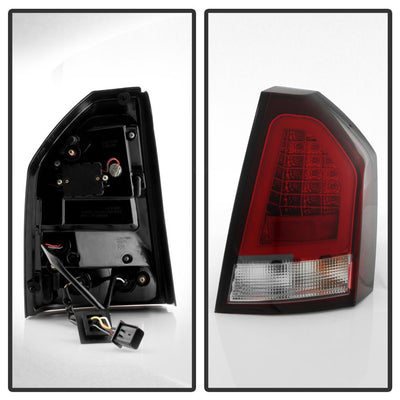 Version 2 Red Clear LED Tail Lights <br>08-10 Chrysler 300