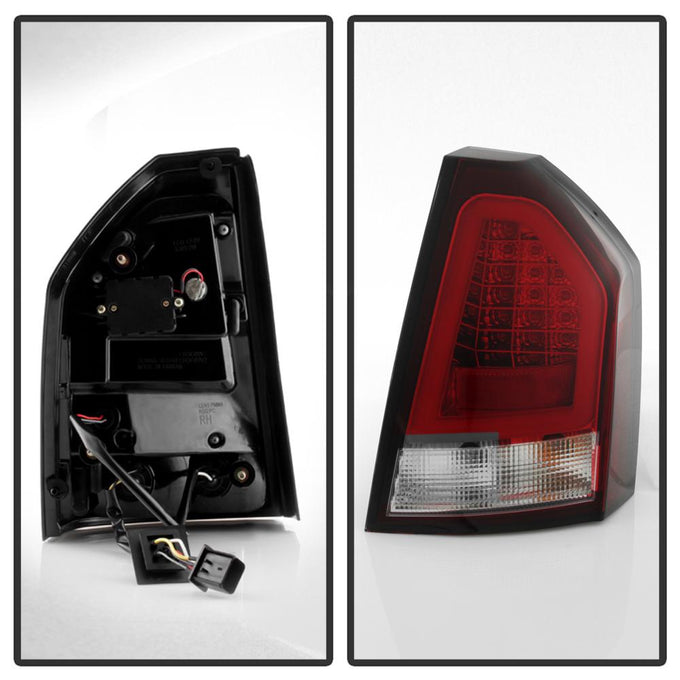Version 2 Red Clear LED Tail Lights <br>08-10 Chrysler 300