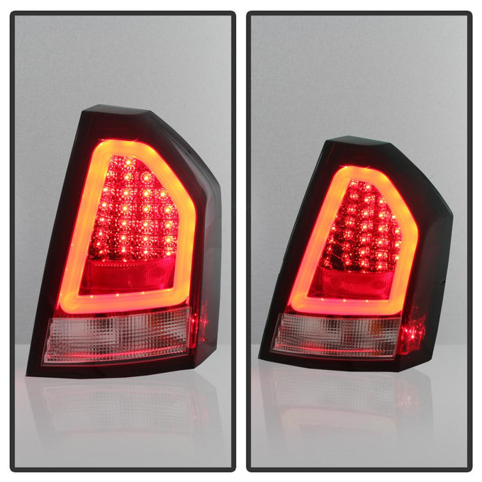 Version 2 Red Clear LED Tail Lights <br>08-10 Chrysler 300