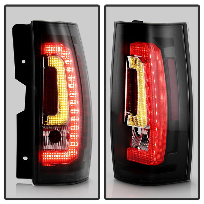 Version 2 Black LED Tail Lights <br>07-14 Chevy Suburban, GMC Yukon