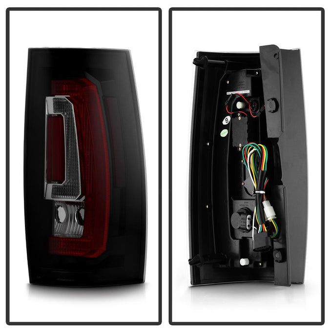 Version 2 Black Smoke LED Tail Lights <br>07-14 Chevy Suburban, GMC Yukon