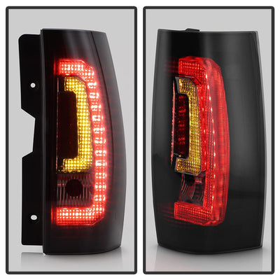 Version 2 Black Smoke LED Tail Lights <br>07-14 Chevy Suburban, GMC Yukon