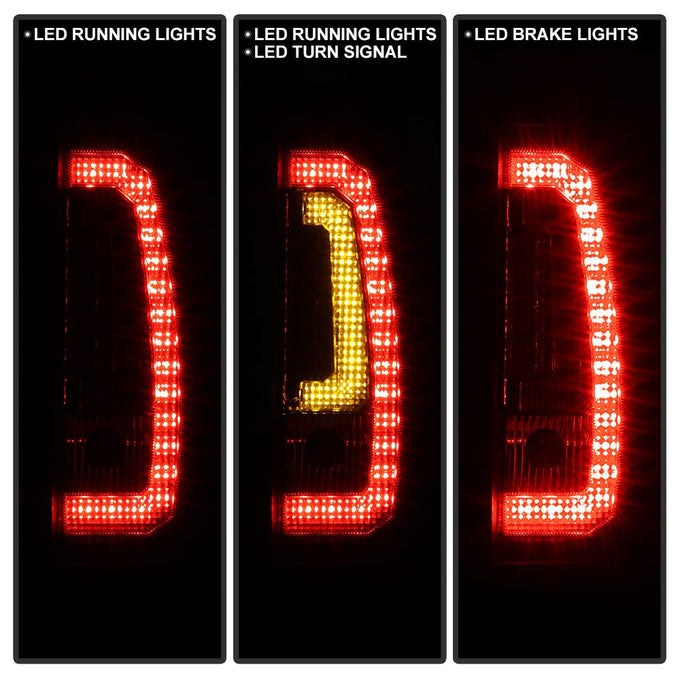 Version 2 Black Smoke LED Tail Lights <br>07-14 Chevy Suburban, GMC Yukon