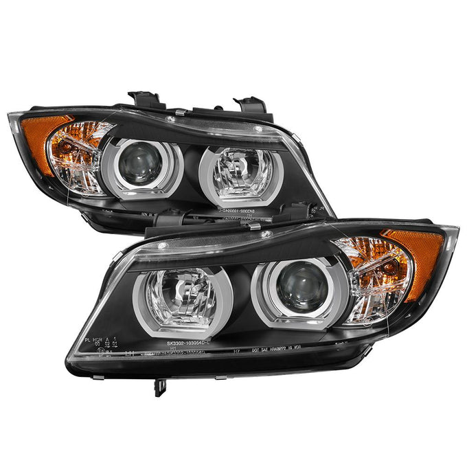 LBDRL Black Projector Headlights <br>06-08 BMW 3-Series