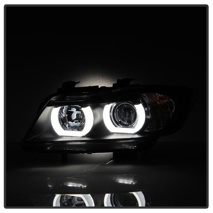 LBDRL Black Projector Headlights <br>06-08 BMW 3-Series