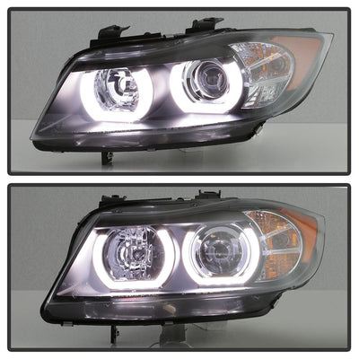 LBDRL Black Projector Headlights <br>06-08 BMW 3-Series