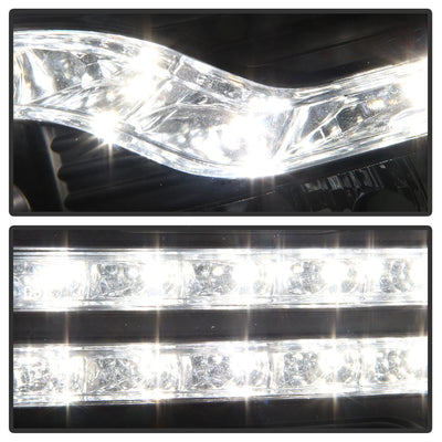 Version 2 Black LED DRL Projector Headlights <br>07-13 Chevy Silverado 1500, 2500 HD, 3500 HD