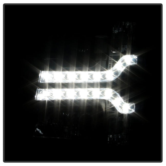 Version 2 Black LED DRL Projector Headlights <br>07-13 Chevy Silverado 1500, 2500 HD, 3500 HD