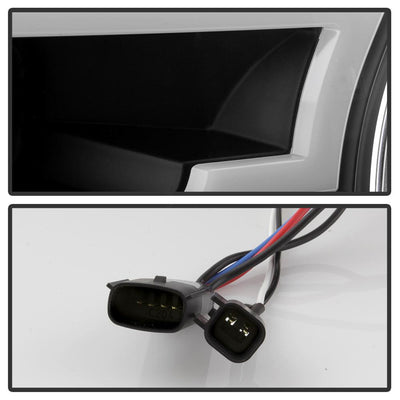 Light Bar DRL LED Black Projector Headlights <br>15-17 Ford F-150