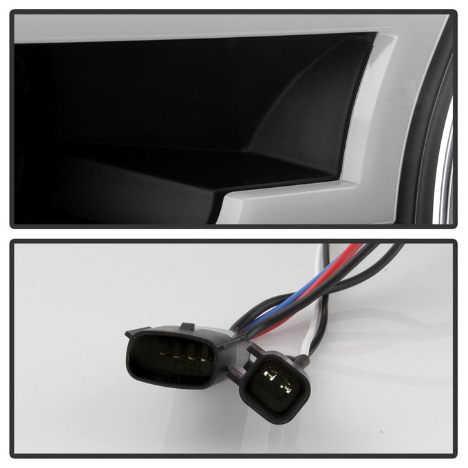 Light Bar DRL LED Black Projector Headlights <br>15-17 Ford F-150