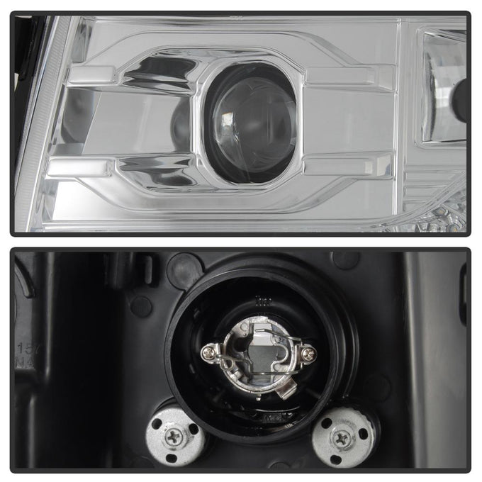 Version 2 Chrome LED DRL Projector Headlights <br>07-13 Chevy Silverado 1500, 2500 HD, 3500 HD