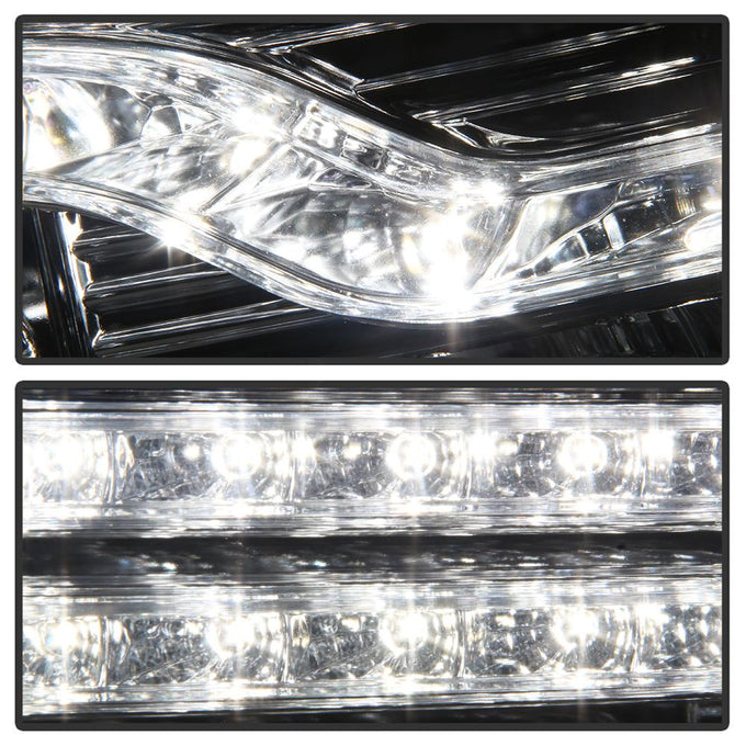 Version 2 Chrome LED DRL Projector Headlights <br>07-13 Chevy Silverado 1500, 2500 HD, 3500 HD
