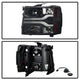 Version 3 Black LED DRL Projector Headlights <br>07-13 Chevy Silverado 1500, 2500 HD, 3500 HD