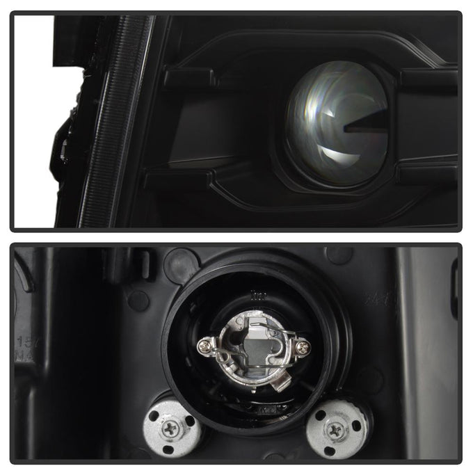 Version 3 Black LED DRL Projector Headlights <br>07-13 Chevy Silverado 1500, 2500 HD, 3500 HD