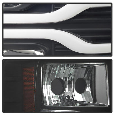 Version 3 Black LED DRL Projector Headlights <br>07-13 Chevy Silverado 1500, 2500 HD, 3500 HD