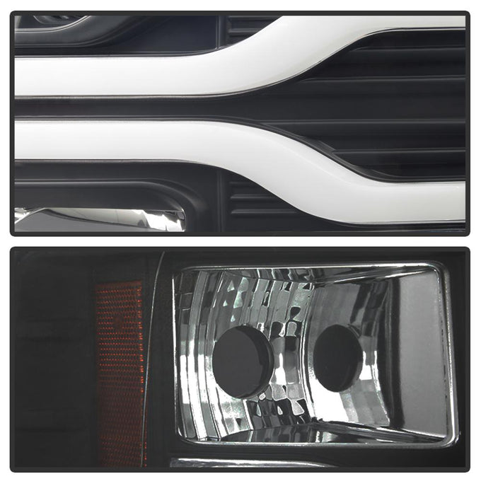 Version 3 Black LED DRL Projector Headlights <br>07-13 Chevy Silverado 1500, 2500 HD, 3500 HD