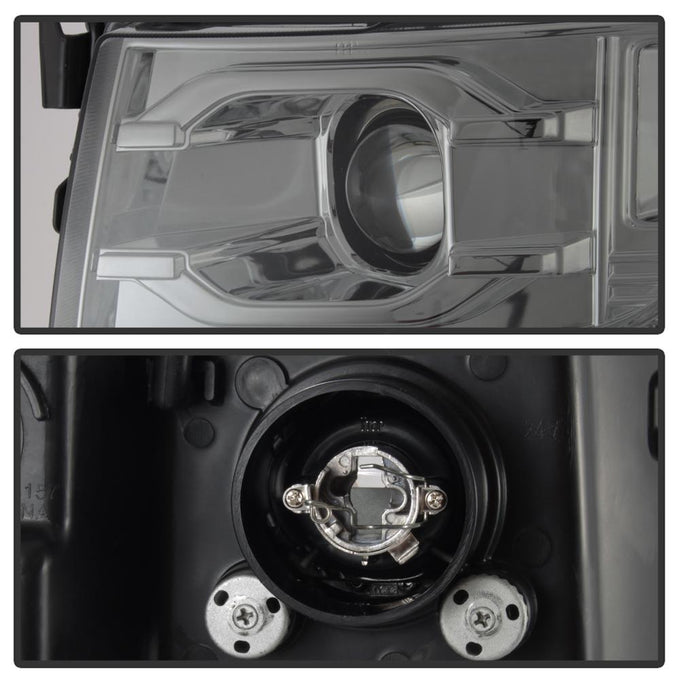 Version 3 Smoke LED DRL Projector Headlights <br>07-13 Chevy Silverado 1500, 2500 HD, 3500 HD