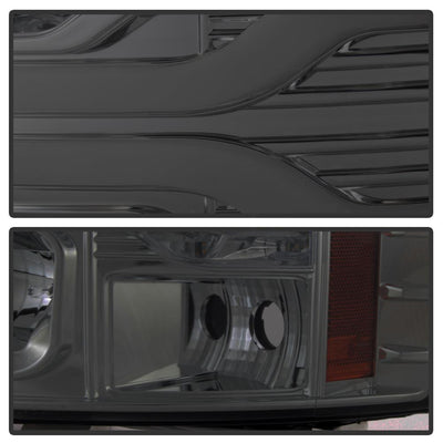 Version 3 Smoke LED DRL Projector Headlights <br>07-13 Chevy Silverado 1500, 2500 HD, 3500 HD