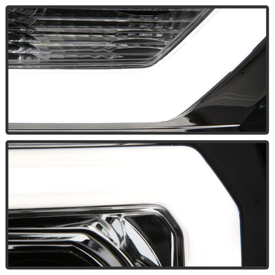 Version 2 Chrome Light Bar DRL LED Projector Headlights <br>07-13 GMC Sierra 1500 Sierra 2500 HD Sierra 3500 HD