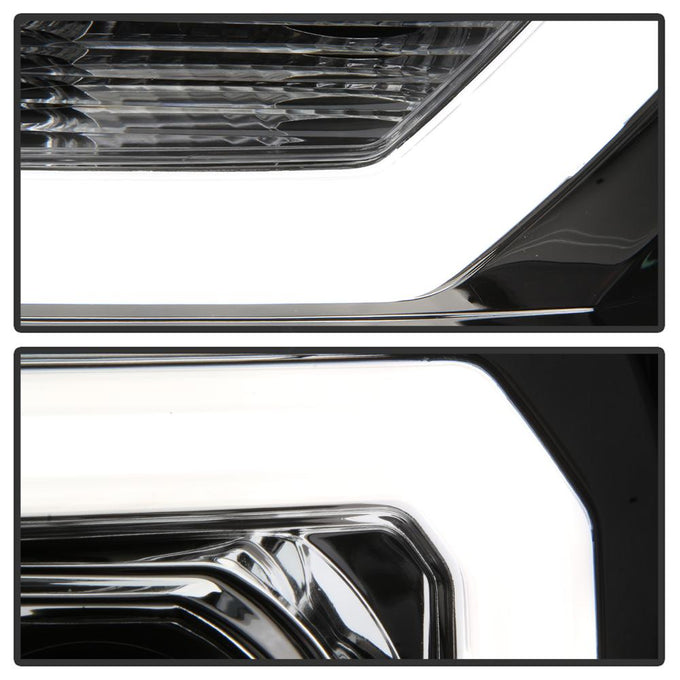 Version 2 Chrome Light Bar DRL LED Projector Headlights <br>07-13 GMC Sierra 1500 Sierra 2500 HD Sierra 3500 HD