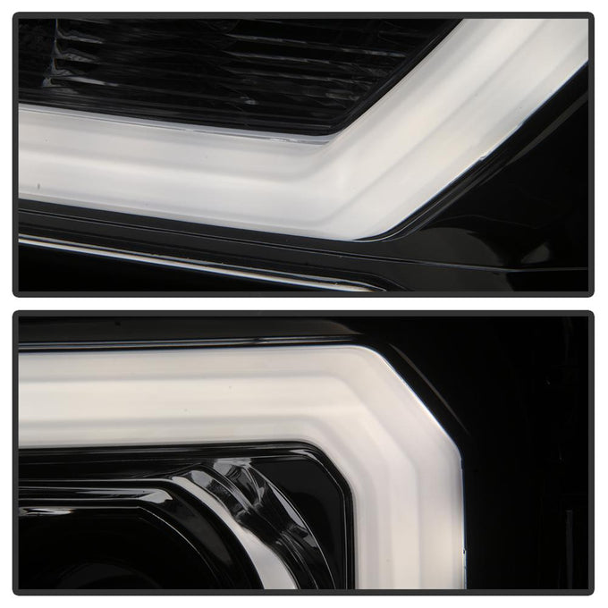 Version 2 Smoke Light Bar DRL LED Projector Headlights <br>07-13 GMC Sierra 1500 Sierra 2500 HD Sierra 3500 HD