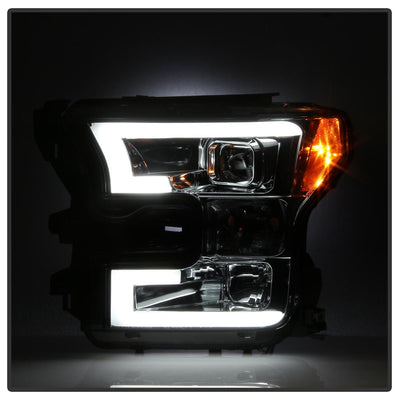 Light Bar DRL LED Smoke Projector Headlights <br>15-17 Ford F-150